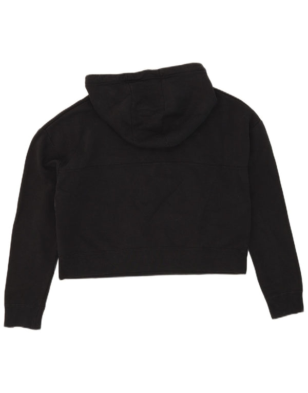 Maglione con cappuccio grafico oversize da donna Nike UK 10 piccolo cotone nero