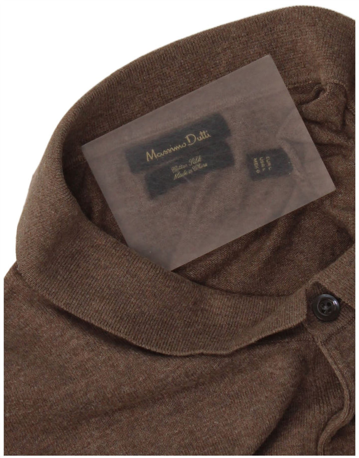 Massimo Dutti Maglione da uomo con collo alto, grande, marrone
