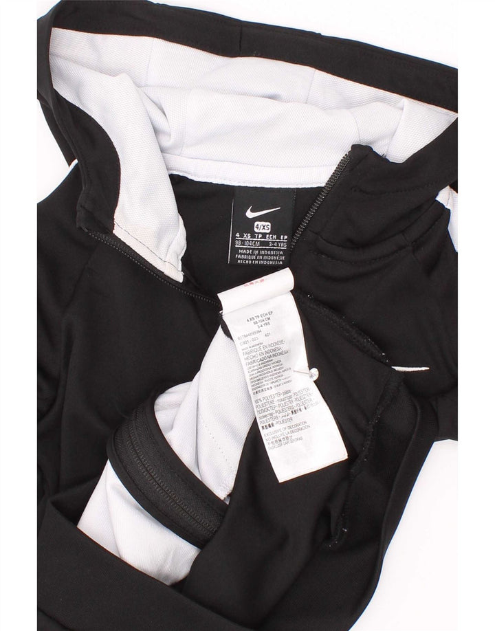 Felpa con cappuccio e zip Nike per ragazzi 3-4 anni XS poliestere color block nero