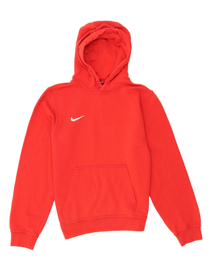 NIKE Womens Oversized Hoodie Jumper UK 10 Small Red Polyester Vintage Nike and Second-Hand Nike from Messina Hembry 