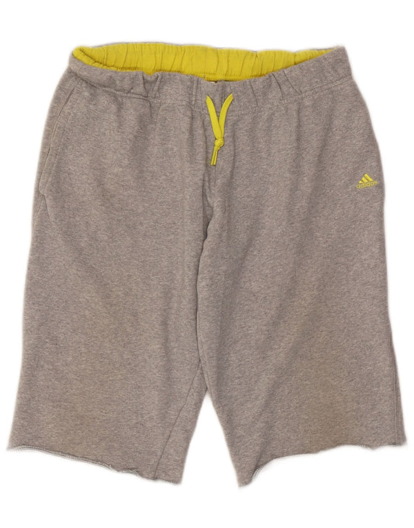 Pantaloncini sportivi Adidas da donna UK 12/14 Cotone chiazzato grigio medio