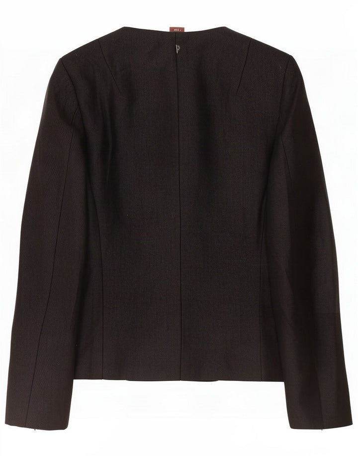 Dondup Giacca blazer aperta da donna IT 42 Lana vergine nera media