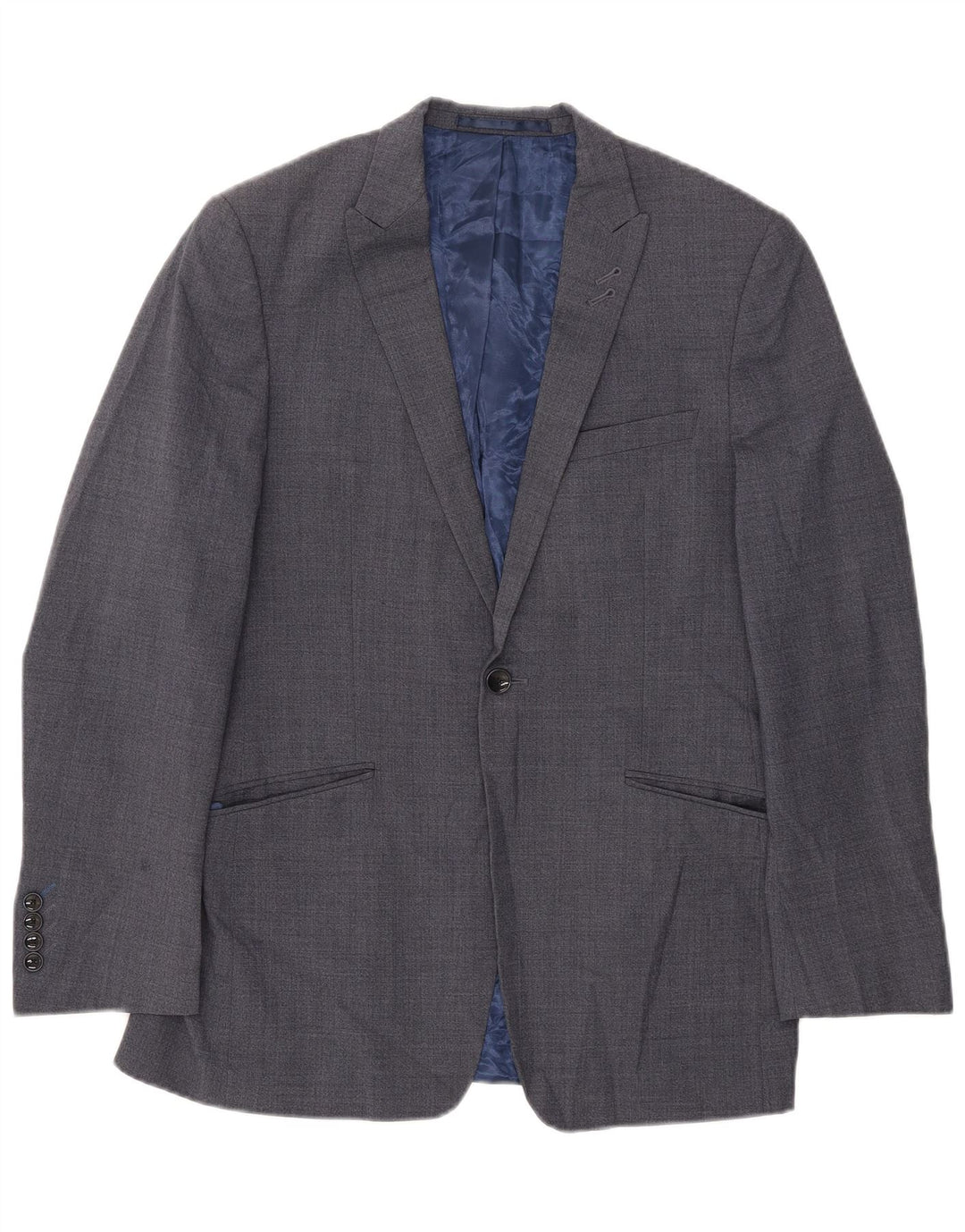 Giacca blazer a 1 bottone da uomo Marks & Spencer UK 38 lana blu medio