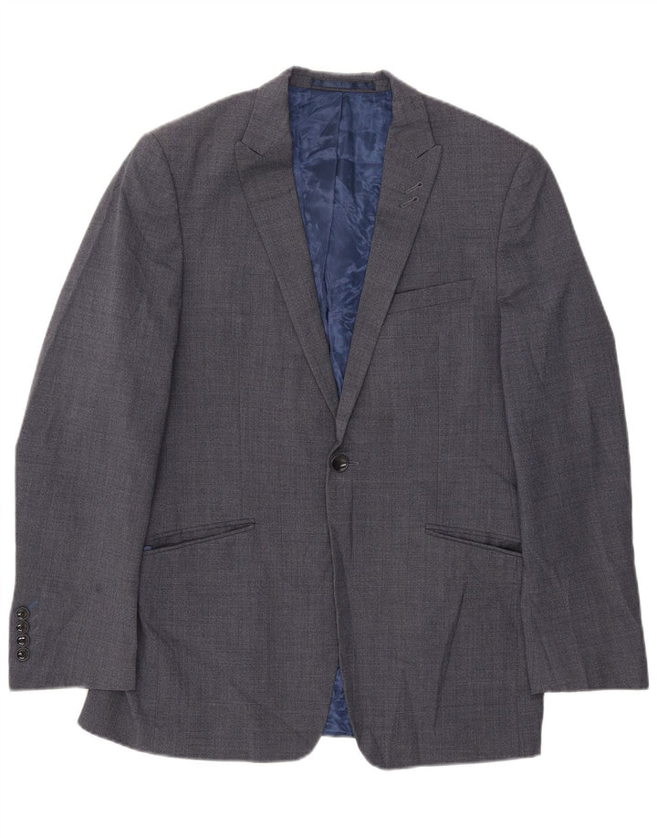 Giacca blazer a 1 bottone da uomo Marks & Spencer UK 38 lana blu medio