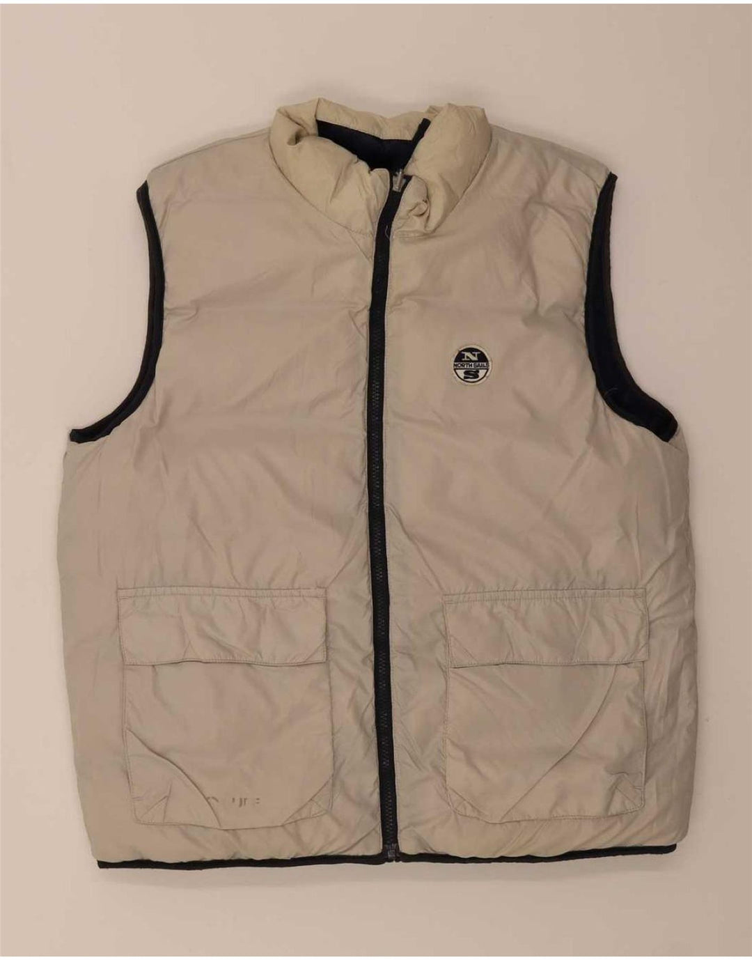 Gilet imbottito reversibile da uomo North Sails UK 38 medio blu navy in poliammide