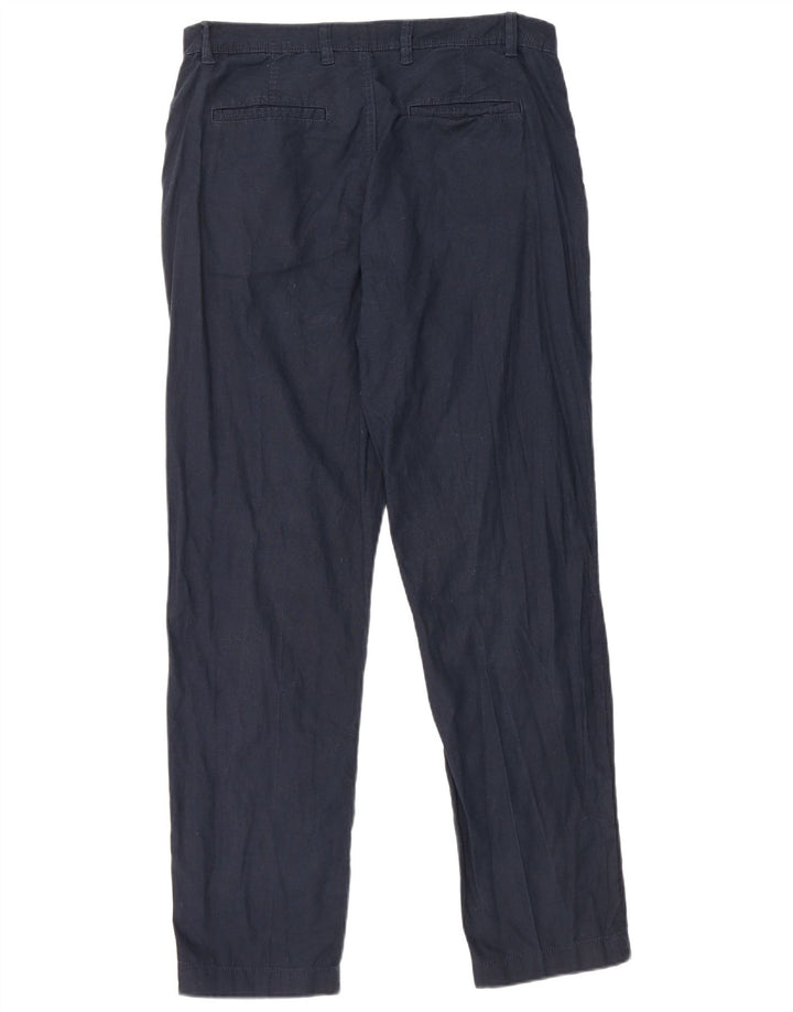 Pantaloni chino slim da uomo DAKS medi W32 L30 lino blu navy