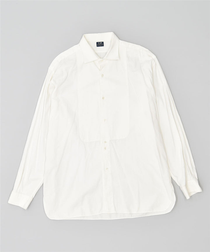 C.P. COLLEZIONE Camicia da uomo taglia 43 grande cotone bianco vintage