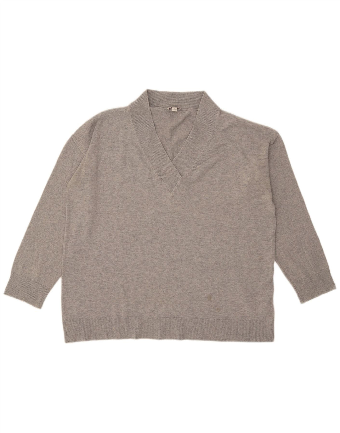 Gap Maglione da donna oversize con scollo a V UK 16 Grande grigio screziato