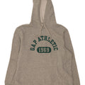 Gap Felpa con cappuccio grafica da uomo, maglione grande, cotone chiazzato grigio