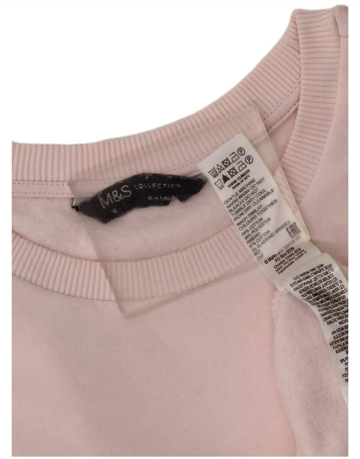 Felpa da donna Marks & Spencer UK 16 grande cotone rosa