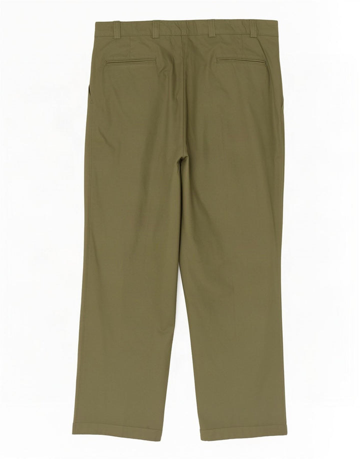 Pantaloni da abito con pegging da uomo Pierre Cardin W40 L31 Cachi