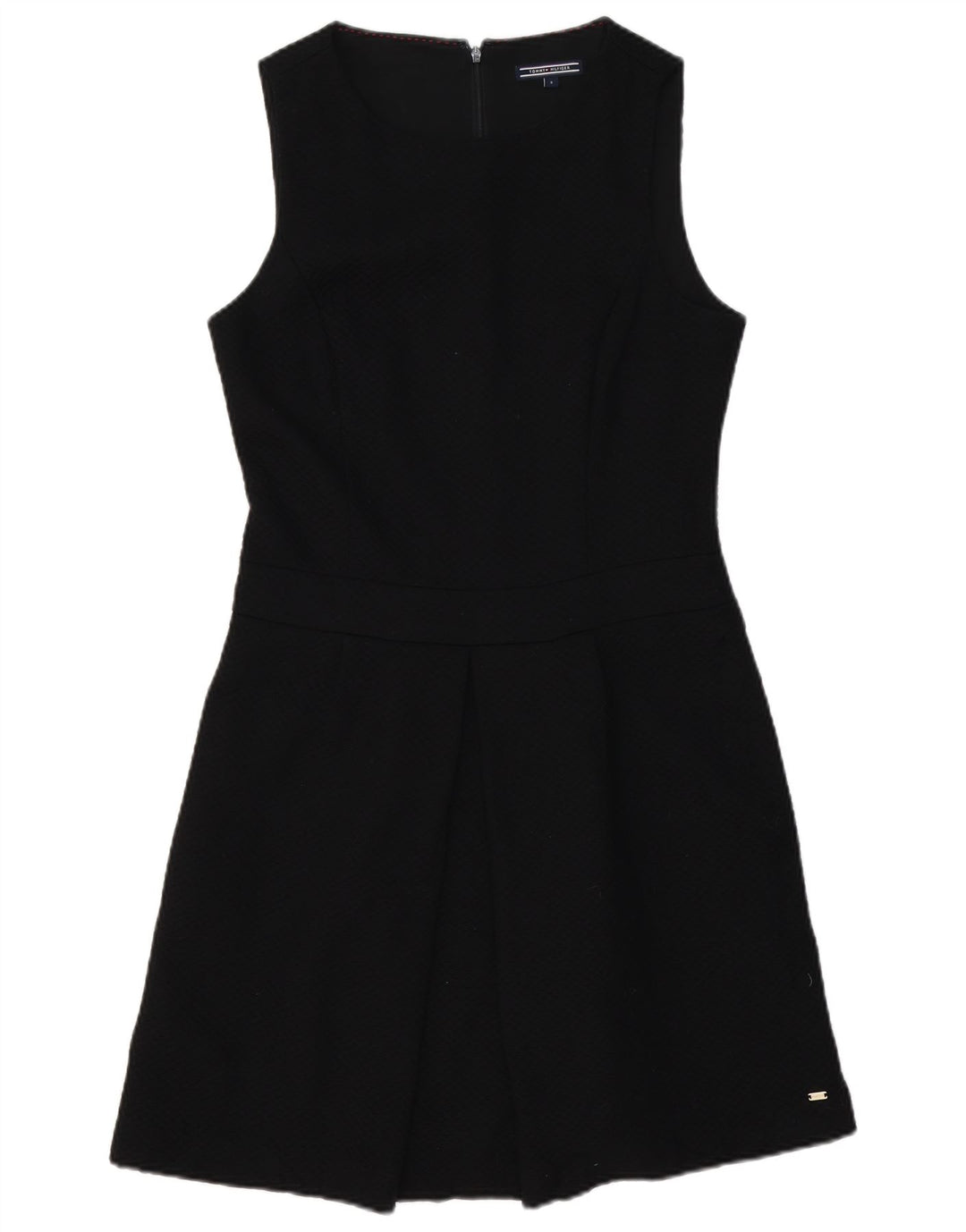 Abito a trapezio senza maniche da donna Tommy Hilfiger US 8 poliestere nero medio