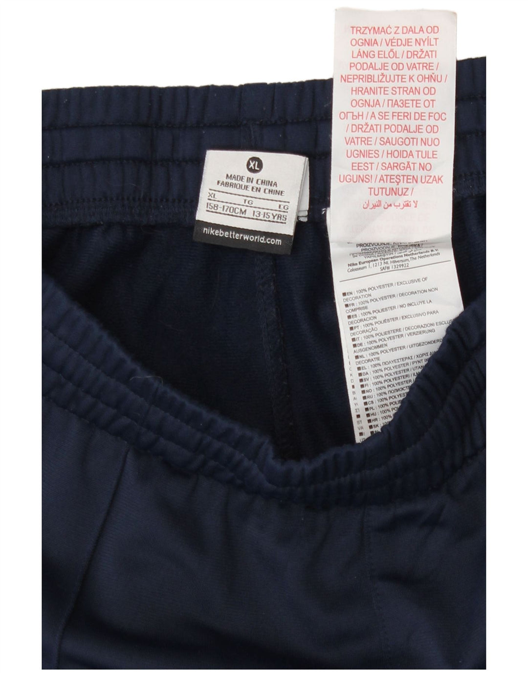 Pantaloni della tuta da ragazzo Nike 13-14 anni XL blu navy poliestere sportivo