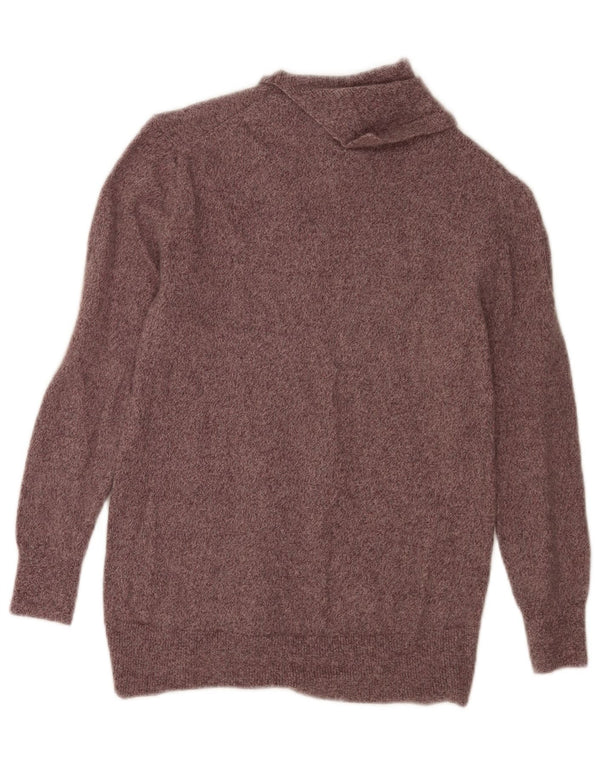 Maglione maglione da donna a collo alto Massimo Dutti UK 10 piccolo marrone screziato