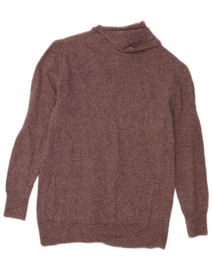 Maglione maglione da donna a collo alto Massimo Dutti UK 10 piccolo marrone screziato
