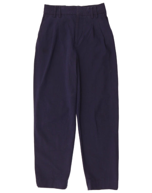 Pantaloni chino affusolati a vita alta da donna Zara EU 32 2XS W22 L27 Blu navy
