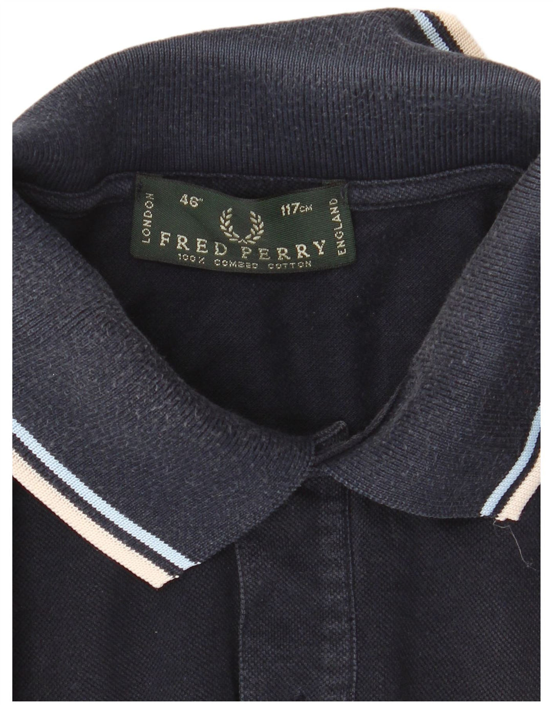 Polo da uomo Fred Perry grande in cotone blu navy