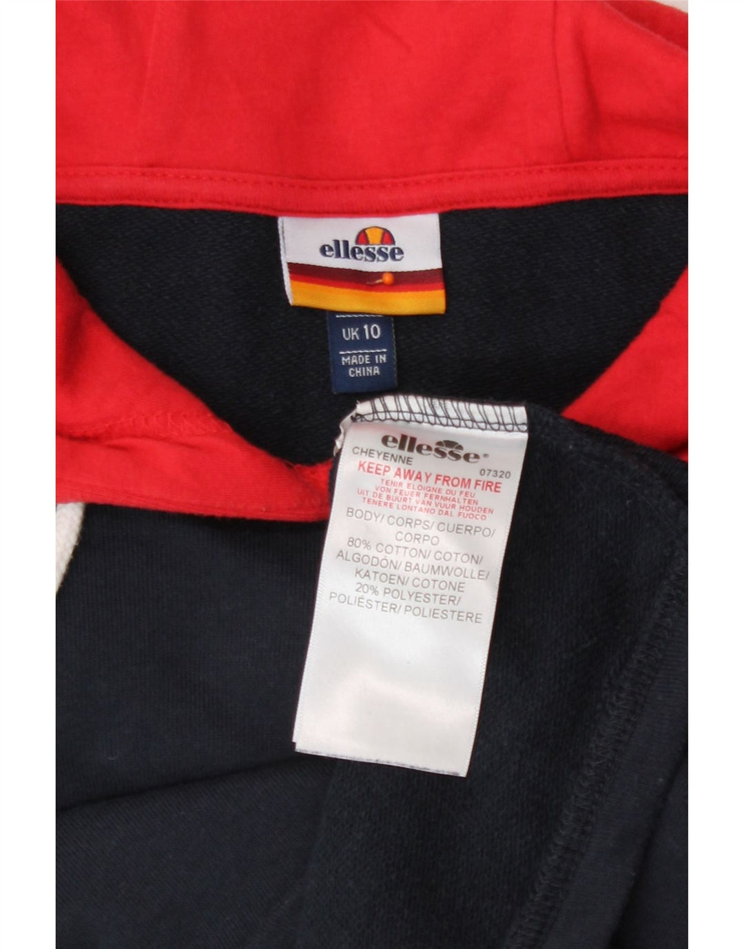 Ellesse Donna Felpa con cappuccio oversize Perugia UK 10 Small Blu Navy