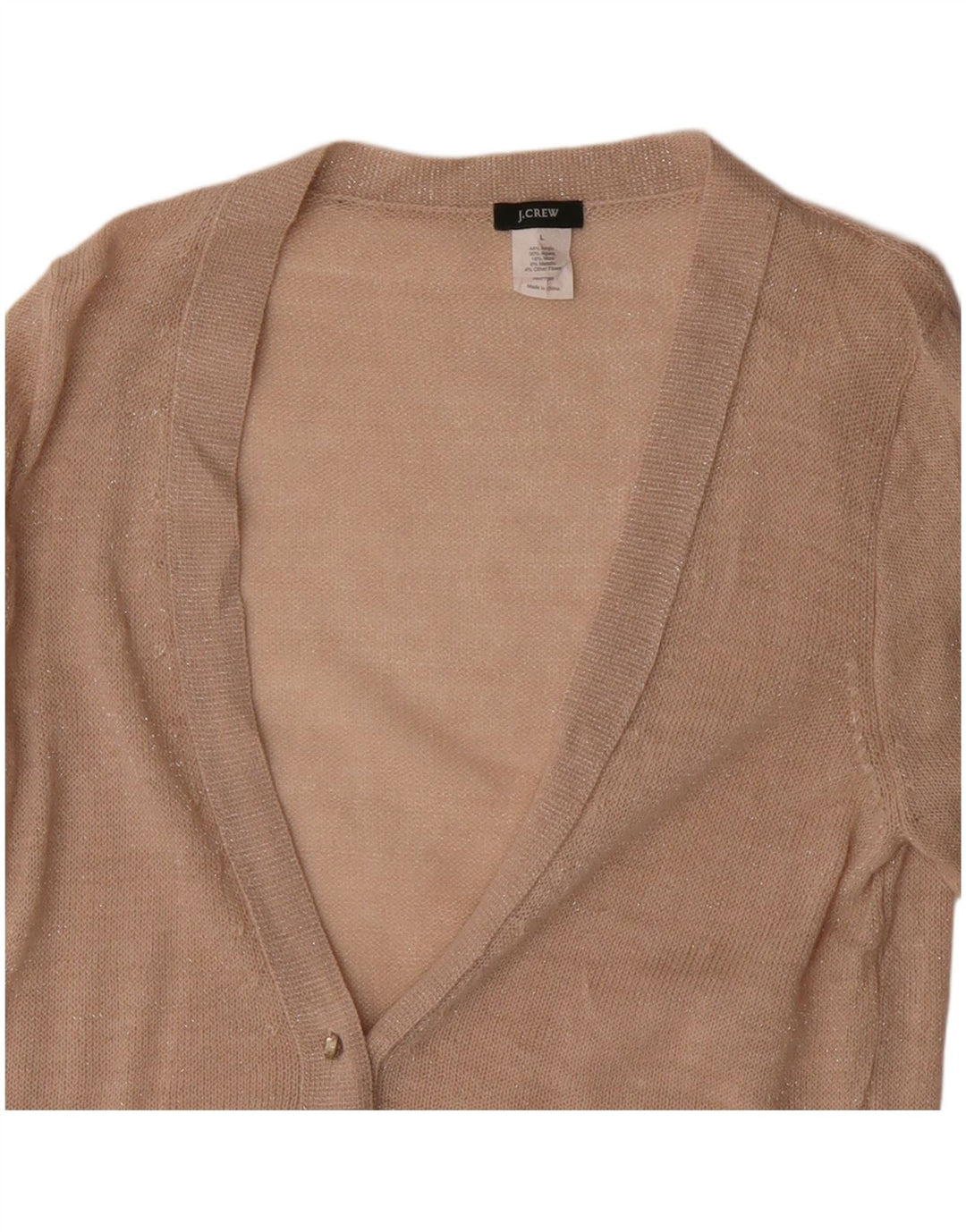 Maglione cardigan da donna J. Crew UK 16 Large Beige Acrilico