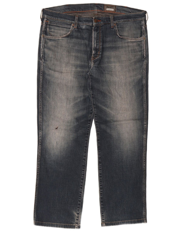 Jeans dritti da uomo Wrangler Greensboro W38 L29 cotone blu
