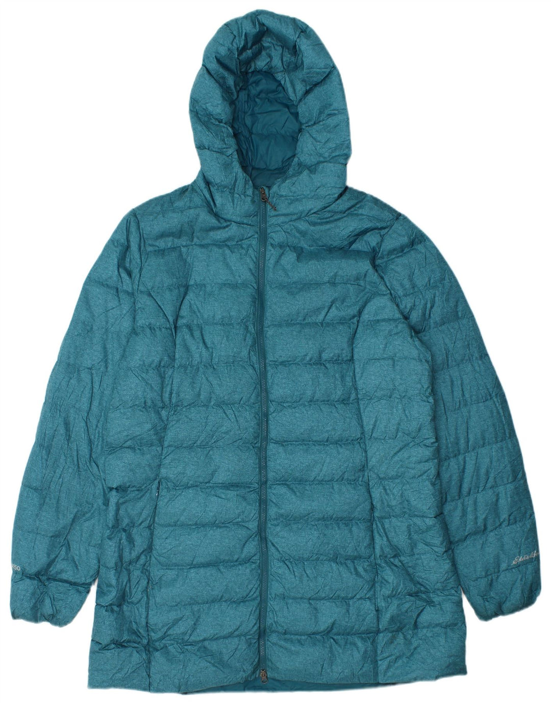 Cappotto imbottito con cappuccio da donna EDDIE BAUER UK 14 grande blu