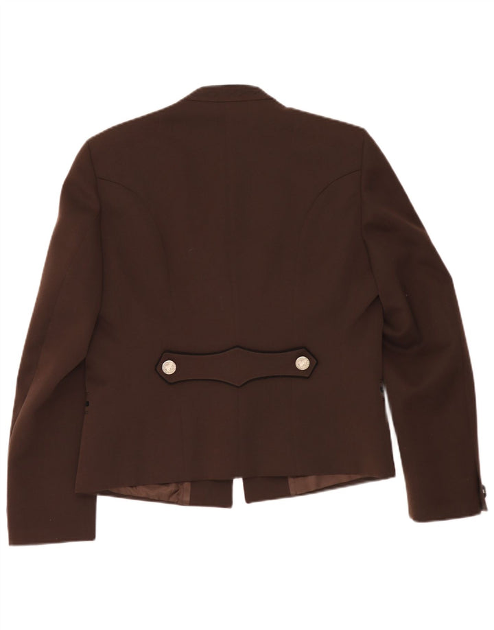 Giacca blazer vintage da donna UK 14 marrone medio