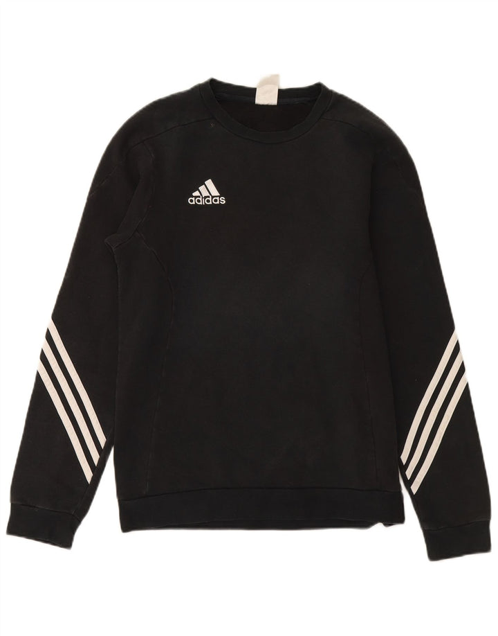 Felpa Adidas Uomo Maglione Piccolo Cotone Nero