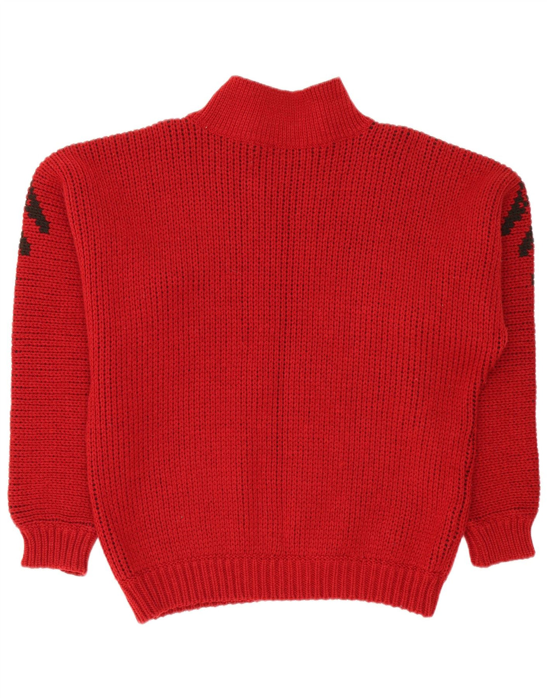 Maglione da uomo Lindbergh con collo alto e maglione grande in lana geometrica rossa
