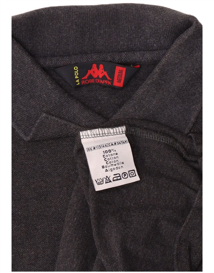 Polo Kappa Uomo In Cotone Grigio Medio