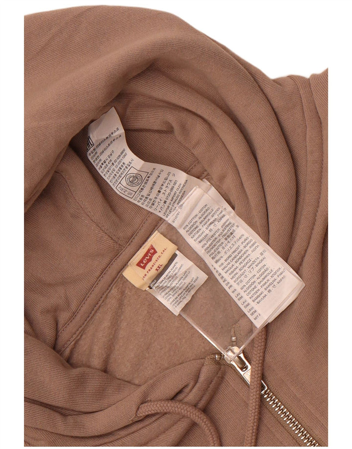 Maglione con cappuccio e zip corta da donna Levi's UK 20 2XL Cotone grigio