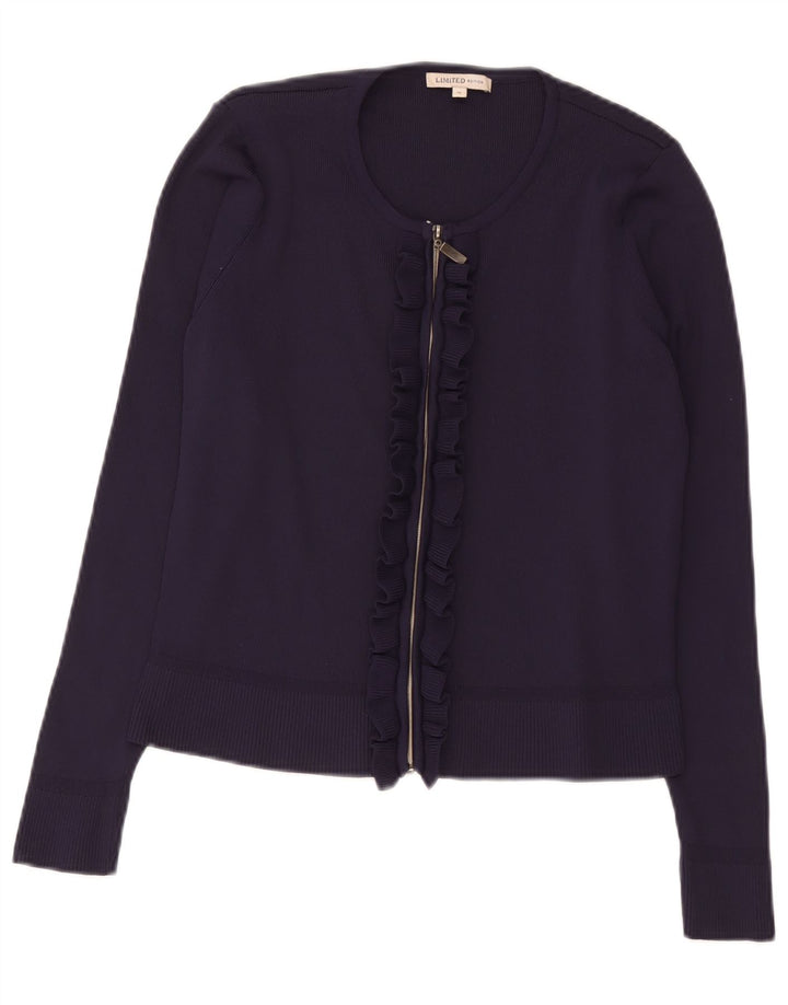 Maglione cardigan da donna Marks & Spencer UK 14 Poliammide medio blu navy