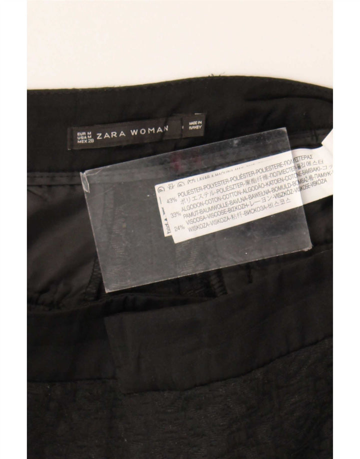 Pantaloni corti slim da donna Zara medi W28 L25 poliestere maculato nero