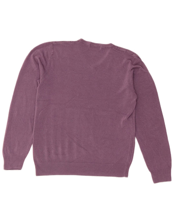 Marks & Spencer Womens V-Neck Jumper Sweater UK 14 Medium Purple