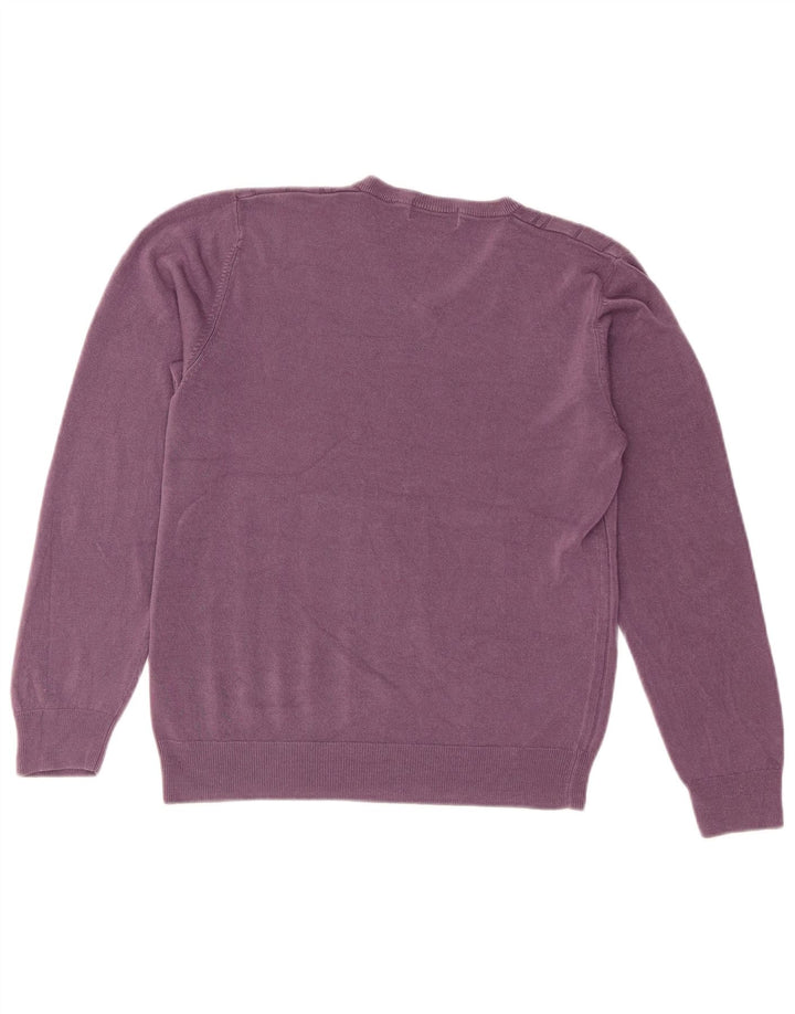 Maglione maglione con scollo a V da donna Marks & Spencer UK 14 Viola medio