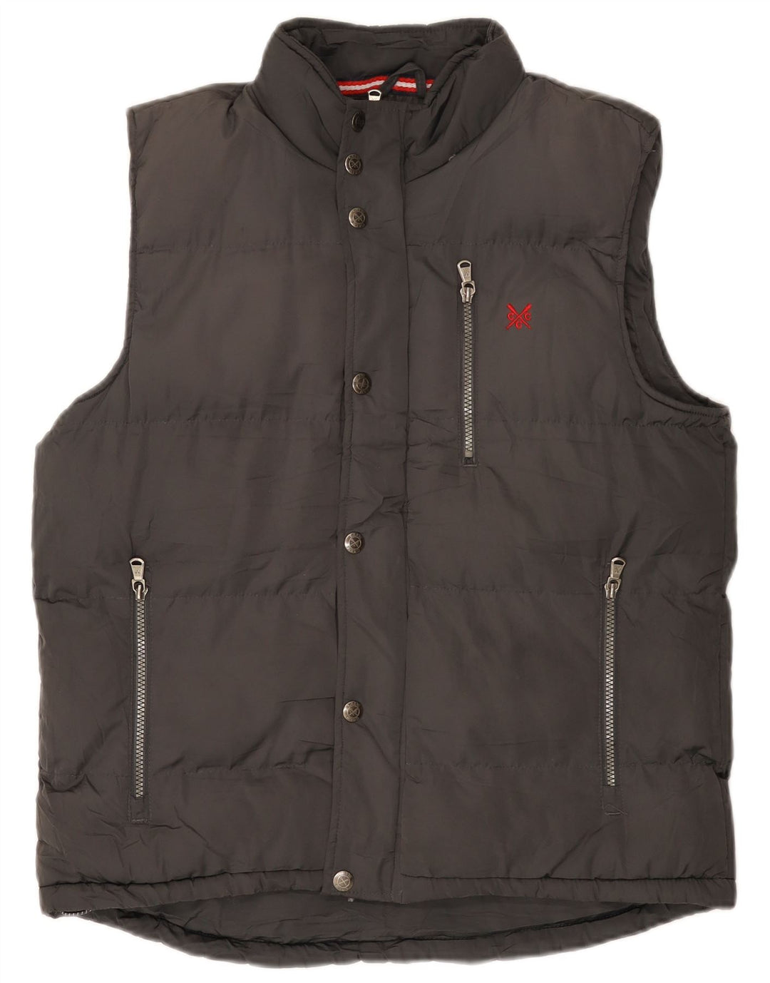 Crew Clothing Gilet imbottito da uomo UK 38 Poliestere grigio medio