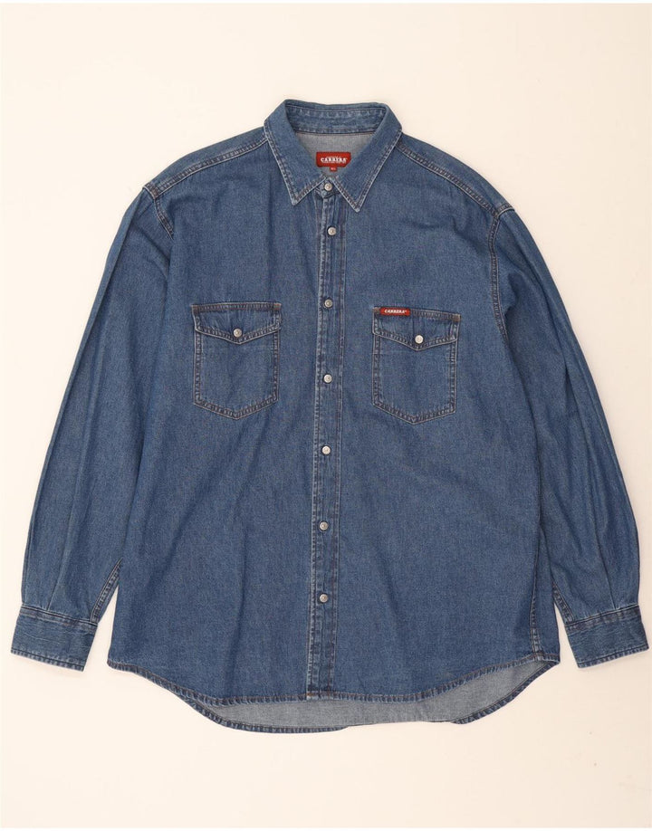 Camicia di jeans da uomo Carrera XL in cotone blu