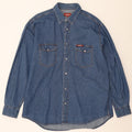 Camicia di jeans da uomo Carrera XL in cotone blu