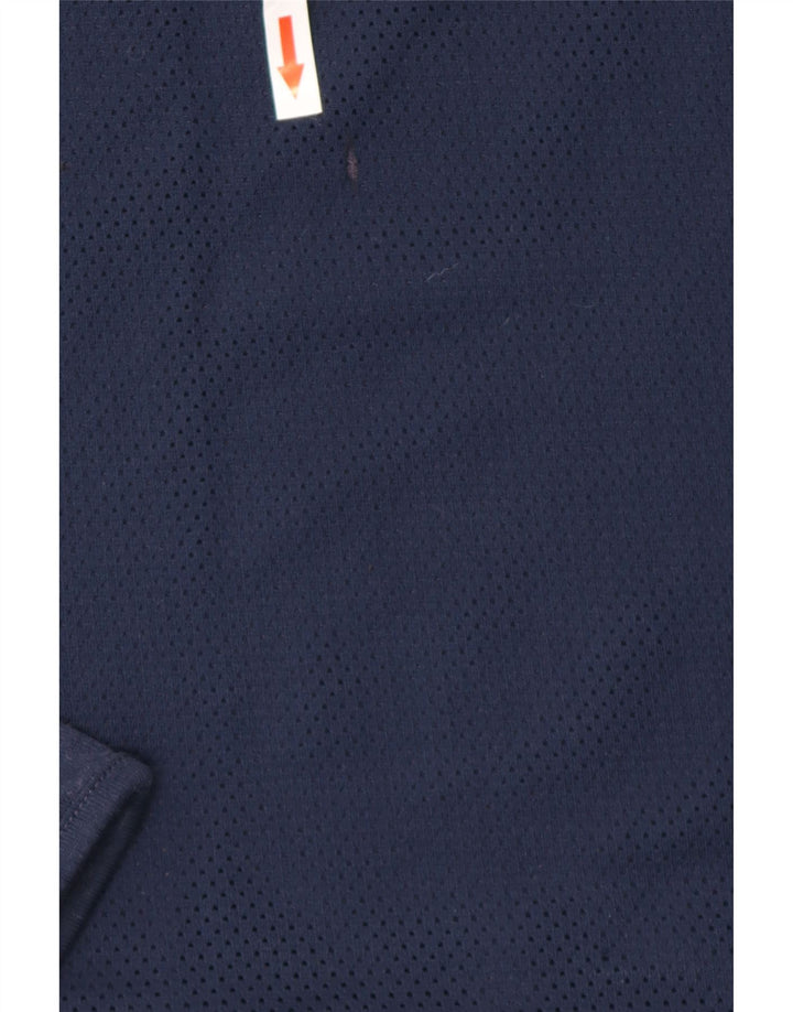 Nike Cor72z Graphic Top da uomo a maniche lunghe piccolo in poliestere blu navy