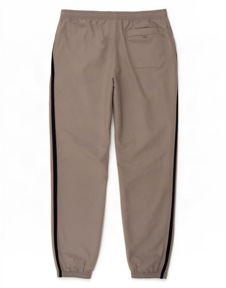 Pantaloni da tuta con grafica Reebok da uomo, pantaloni da jogging, grandi, in poliestere grigio