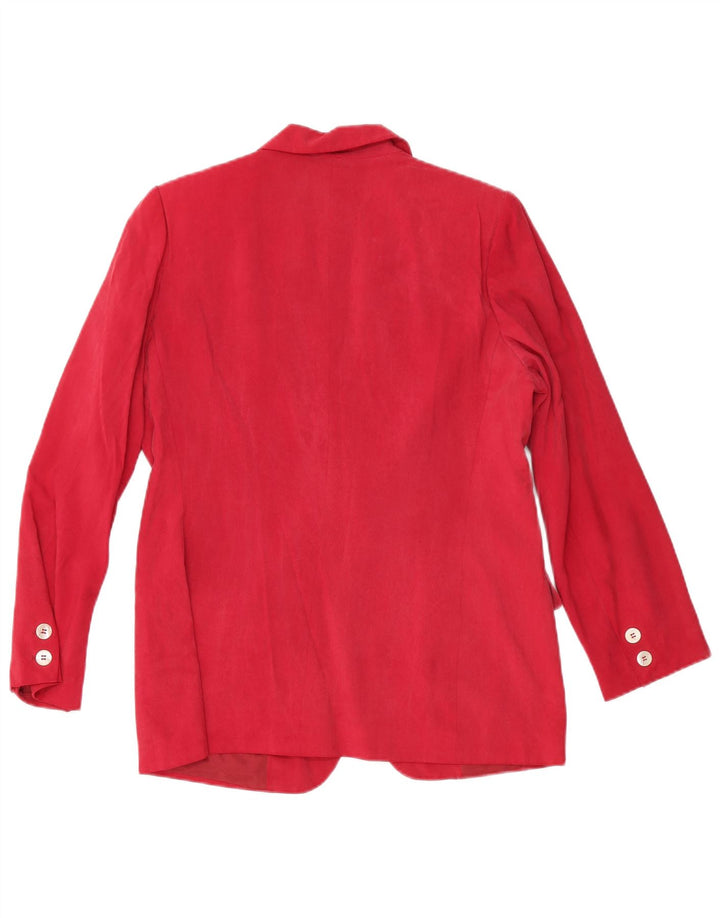 Giacca blazer da donna a 1 bottone Caractere UK 12 seta rossa media