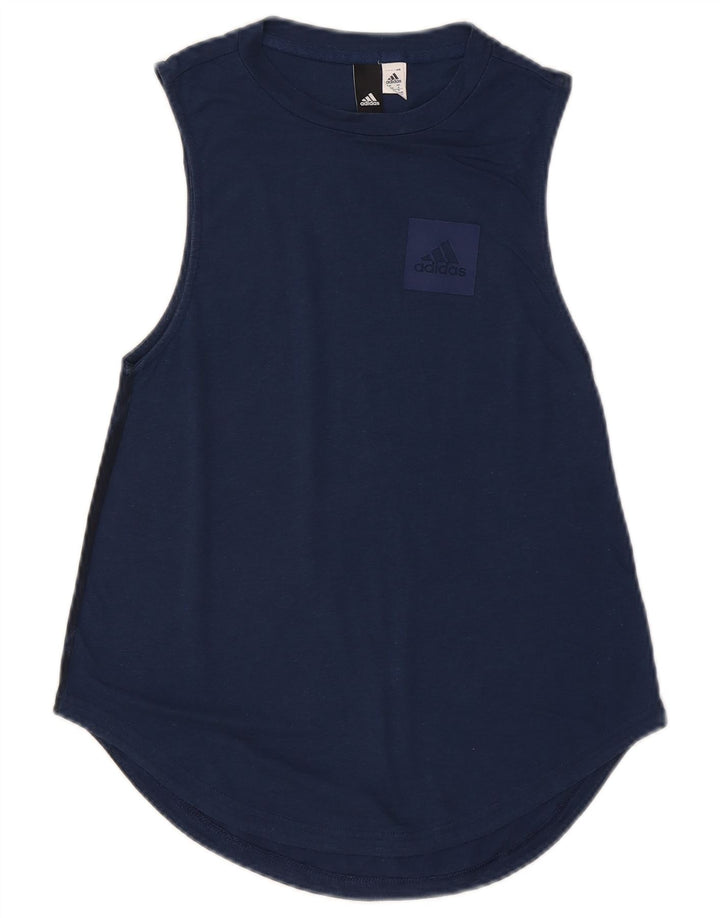Adidas Canotta da donna Top UK 8 Small Blu Navy Tie Dye Poliestere
