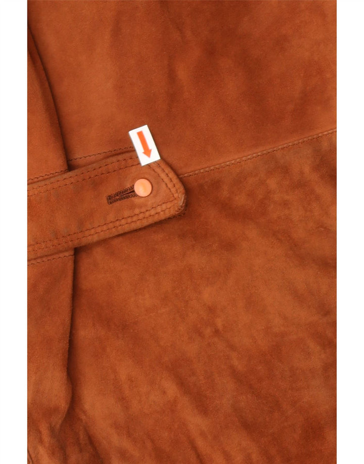 GIMO'S Mens Suede 2 Button Blazer Jacket UK 40 Large Brown Leather Vintage Gimo's and Second-Hand Gimo's from Messina Hembry 