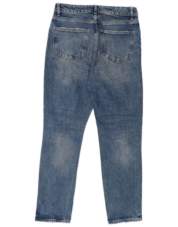 Jeans slim invecchiati Zara da donna EU 40 medi W30 L27 blu