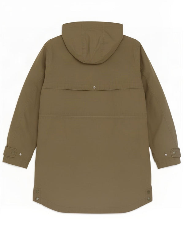 Impermeabile con cappuccio da donna Joules UK 12 medio cachi