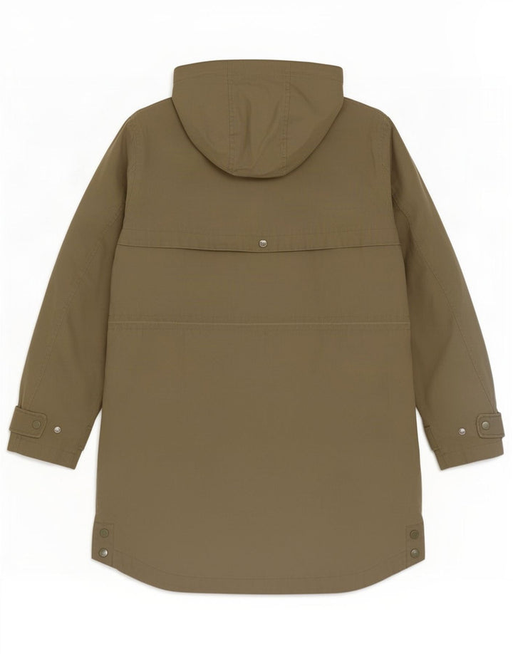 Impermeabile con cappuccio da donna Joules UK 12 medio cachi