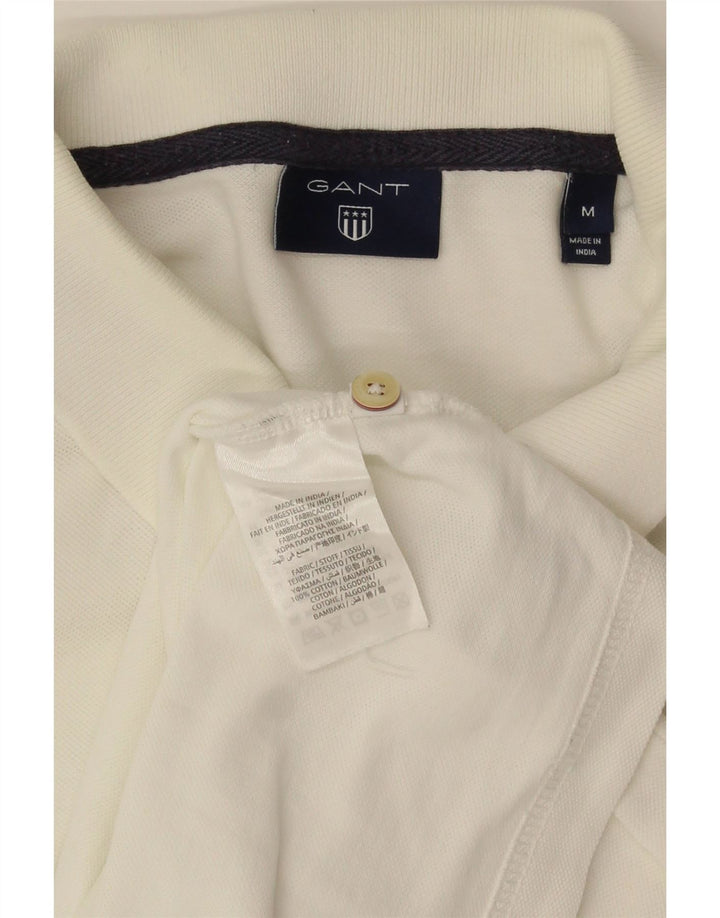 Polo da uomo Gant in cotone bianco medio