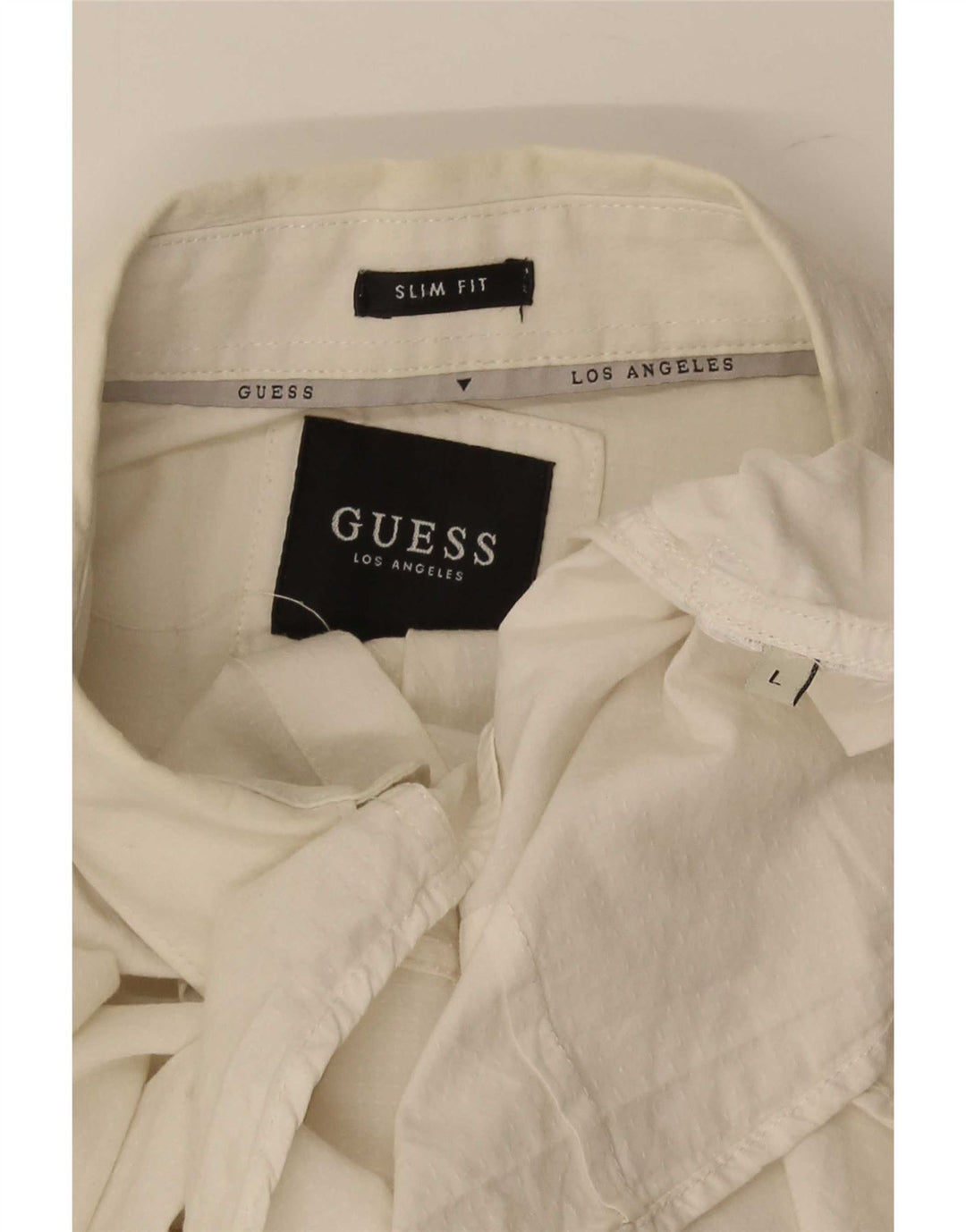 Camicia Guess da uomo slim fit grande bianca
