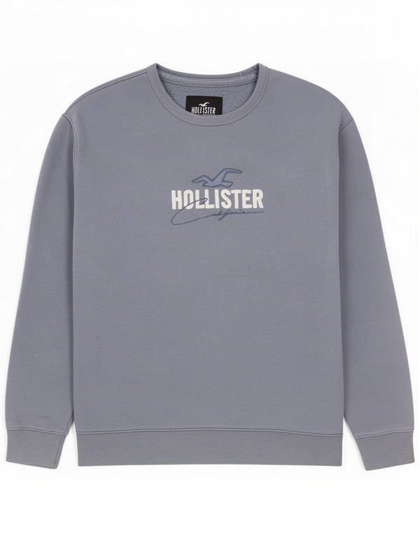 Hollister Felpa con grafica da uomo Maglione Small Blue Cotton