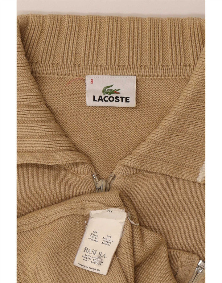 Maglione cardigan da uomo Lacoste taglia 8 3XL cotone beige