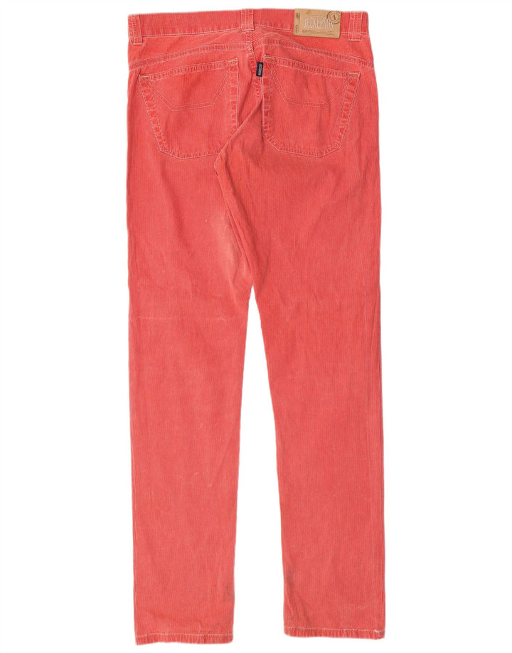 JECKERSON Pantaloni dritti da uomo in velluto a coste W32 L33 Rossi
